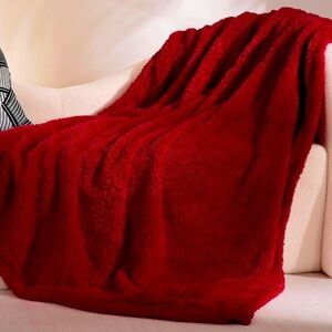 Panku Fuzzy Faux Fur Throw Blanket for Couch, Extra Soft Warm Fluffy  60” x 80”
